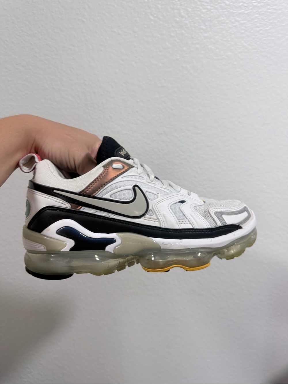 Nike Air VaporMax White Black Accent Sneakers - Picture 6 of 9